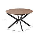 Kihúzható étkezőasztal, artisan tölgy/fekete, 100x100-140x75 cm, ABERO TYP 1