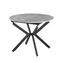 Kihúzható étkezőasztal, beton/fekete, 100x100-140x75 cm, ABERO TYP 1