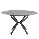 Kihúzható étkezőasztal, beton/fekete, 100x100-140x75 cm, ABERO TYP 1