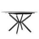 Kihúzható étkezőasztal, beton/fekete, 100x100-140x75 cm, ABERO TYP 1