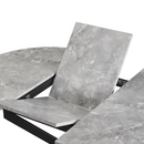 Kihúzható étkezőasztal, beton/fekete, 100x100-140x75 cm, ABERO TYP 1