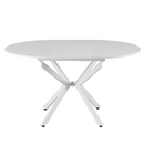 Kihúzható étkezőasztal, fehér, 100x100-140x75 cm, ABERO TYP 1