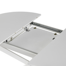 Kihúzható étkezőasztal, fehér, 100x100-140x75 cm, ABERO TYP 1