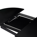 Kihúzható étkezőasztal, fekete, 100x100-140x75 cm, ABERO TYP 1