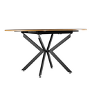 Kihúzható étkezőasztal, világos tölgy/fekete, 100x100-140x75 cm, ABERO TYP 1