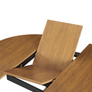 Kihúzható étkezőasztal, világos tölgy/fekete, 100x100-140x75 cm, ABERO TYP 1