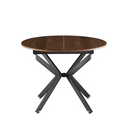 Kihúzható étkezőasztal, sötét tölgy/fekete, 100x100-140x75 cm, ABERO TYP 1