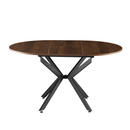 Kihúzható étkezőasztal, sötét tölgy/fekete, 100x100-140x75 cm, ABERO TYP 1