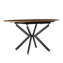 Kihúzható étkezőasztal, sötét tölgy/fekete, 100x100-140x75 cm, ABERO TYP 1