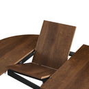 Kihúzható étkezőasztal, sötét tölgy/fekete, 100x100-140x75 cm, ABERO TYP 1