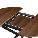 Kihúzható étkezőasztal, sötét tölgy/fekete, 100x100-140x75 cm, ABERO TYP 1