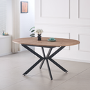 Kihúzható étkezőasztal, artisan tölgy/fekete, 120x120-160x75 cm, ABERO TYP 2