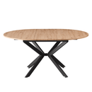 Kihúzható étkezőasztal, artisan tölgy/fekete, 120x120-160x75 cm, ABERO TYP 2