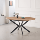 Kihúzható étkezőasztal, artisan tölgy/fekete, 120x120-160x75 cm, ABERO TYP 2