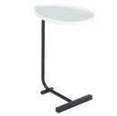 Kisasztal, fehér/fekete, ABERY