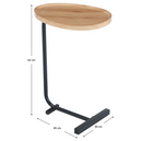 Kisasztal, tölgy/fekete, ABERY