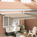 vidaXL Napernyő Bézs 300 x 250 x 165 cm Poliészter és fém