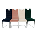 Étkezőszék, bézs Dulux Velvet szövet/világos varrás, ABIRA NEW