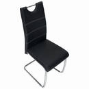 Étkezőszék, fekete/világos varrás, ABIRA NEW