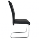 Étkezőszék, fekete/világos varrás, ABIRA NEW