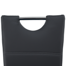 Étkezőszék, sötétszürke/világos varrat, ABIRA NEW