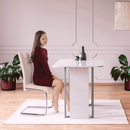 Étkezőszék, bézs Dulux Velvet szövet/világos varrás, ABIRA NEW