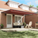 vidaXL Napernyő keret Narancs és Fekete 450 × 300 cm
