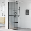 vidaXL Walk-in zuhanyfal Fekete 80 x 195 cm edzett üveg