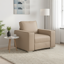 vidaXL Fotel Cappuccino 100 cm Műbőr