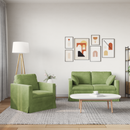 vidaXL Kanapé Szett 2 pcs Világos zöld 138 x 78 x 80 cm Bársony