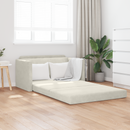 vidaXL Kanapéágy Krém 124 x 71 x 78 cm Bársony