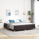 vidaXL Boxrugós ágy matracmal Sötét Barna 180 x 200 cm szövet