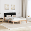 vidaXL Ágykeret Kárpitozott Fejtámlával fejtámlával Barna 160 x 200 cm