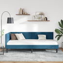 vidaXL Sarokágy keret fejtámlával Kék 80 cm x 200 cm Bársony