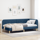 vidaXL Sarokágy keret Kék 100 x 200 cm szövet