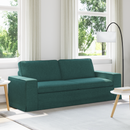 vidaXL Kanapé Sötétzöld 222 x 80 x 82 cm szövet