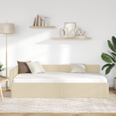 vidaXL Sarokágy keret fejtámlával Krém 80 cm x 200 cm szövet