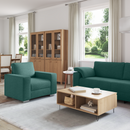 vidaXL Kanapé 3 pcs Sötétzöld 219 x 80 x 82 cm Lábbal kevert anyag