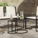 vidaXL Kávasztal Szett 2 pcs 55 x 55 x 45 cm acél