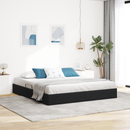 vidaXL Ottomán Ágykeret tárolóval Fekete 180 x 200 cm Bársony