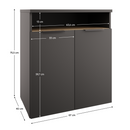 Komód, antracit/cremona tölgy, ADAPO ADP04