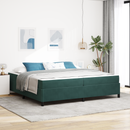 vidaXL Ágykeret matracmal Sötétzöld 200 x 200 cm szövet