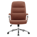 Irodai szék, barna camel/króm, ADMON