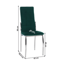 Szék, smaragd Velvet szövet/fém, ADORA NEW
