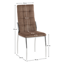 Szék, sötétbarna szövet/fém, ADORA 2 NEW