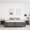 vidaXL Ágykeret matracmal Szürke 200 x 200 cm szövet