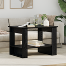 vidaXL Dohányzóasztal Fekete tölgy 72 x 50 x 50 cm Faanyag