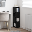 vidaXL Sarokszekrény Fekete tölgy 25,5x25x102cm Faanyag