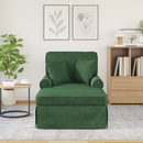 vidaXL Fotel Loungba Szoknyával 3 pcs Dzsungel zöld Bársonyos szövet