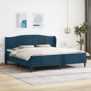 vidaXL Ágykeret fejtámlával Kék 200 x 200 cm Bársony